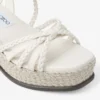 Nyra 60 Latte Nappa Leather Sandal Wedges