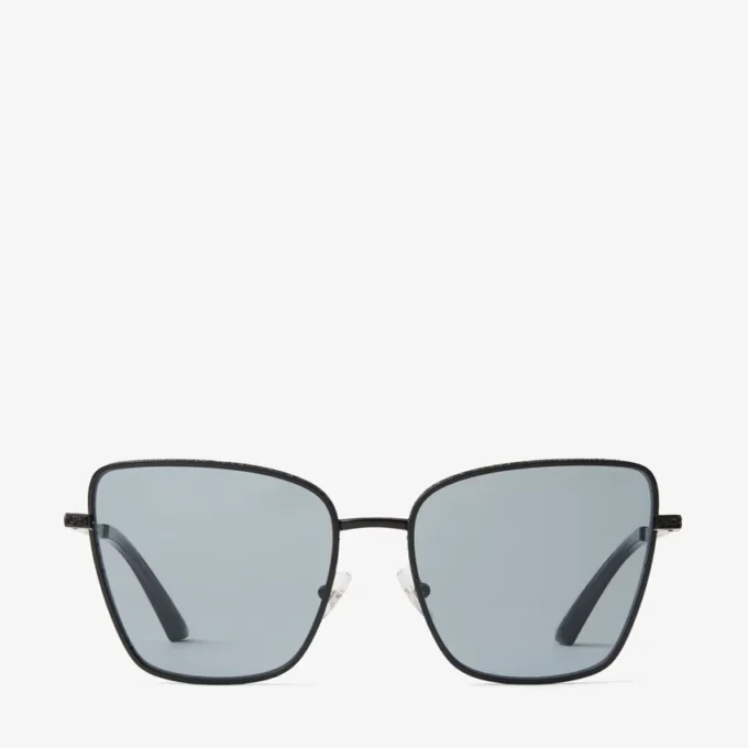 Orli Matte Black Square Sunglasses