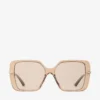 Pati Transparent Tan Square Sunglasses