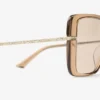 Pati Transparent Tan Square Sunglasses