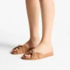Rafi Flat Toffee Suede Flat Sandals