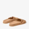 Rafi Flat Toffee Suede Flat Sandals