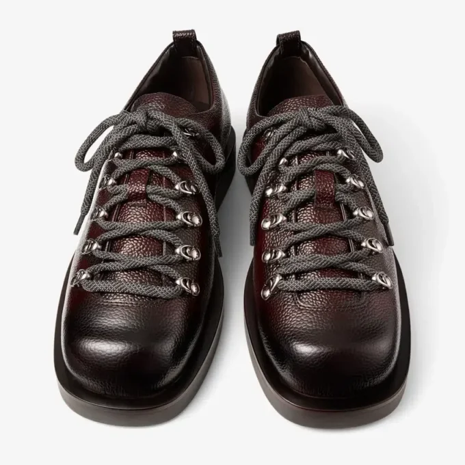 Reeves Lace Up Chocolate Scotch Grain Leather Lace up Shoes