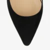 Romy 100 Black Suede Pointy Toe Pumps
