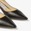 Romy 60 Black Kid Leather Pointed-Toe Pumps