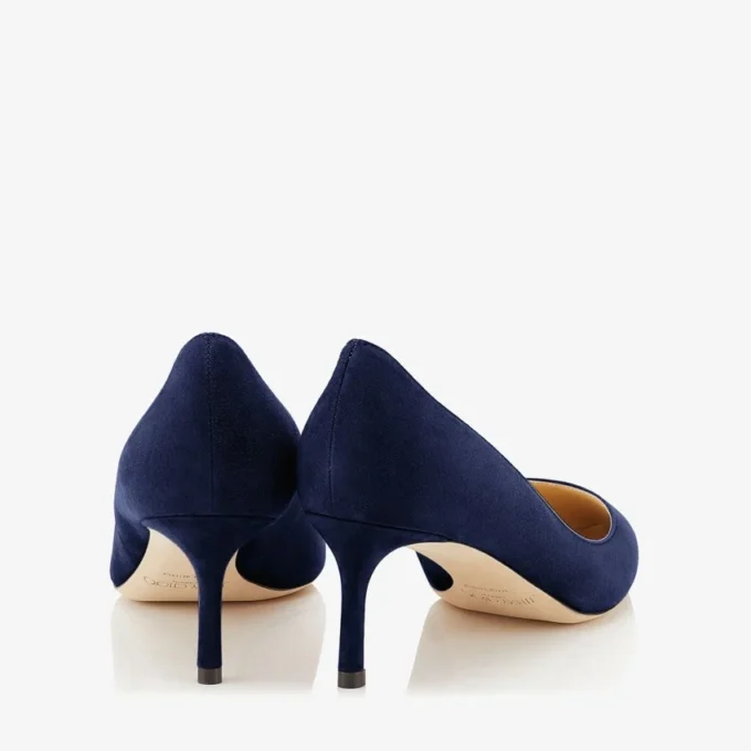 Romy 60 Navy Suede Pointed Pumps