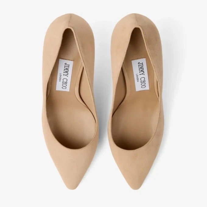Romy 85 Chai Tonal Suede Pumps