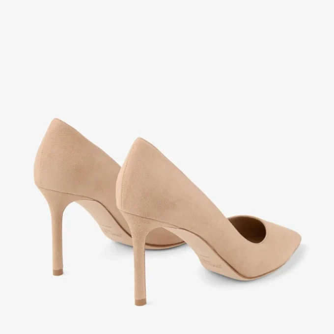 Romy 85 Chai Tonal Suede Pumps