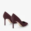Romy 85 Deep Merlot Tonal Suede Pumps