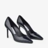 Romy 85 Marine Croc Embossed Leather Pumps