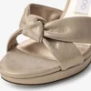 Rosie 100 Gold Shimmer Suede Platform Sandals