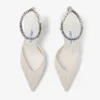 Saeda 85 Ivory Tulle Crystal Pumps