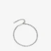 Saeda Anklet Silver-Finish Metal Anklet with Crystal