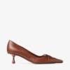 Scarlett 50 Cognac Elaphe Printed Leather Pumps