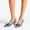 Scarlett 50 Crosshatch Denim Pumps