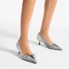 Scarlett 50 Dove Suede Denim Pumps