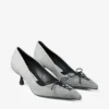Scarlett 50 Dove Suede Denim Pumps