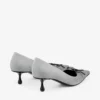 Scarlett 50 Dove Suede Denim Pumps