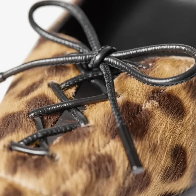 Scarlett 50 Natural Leopard Print Pony Pumps