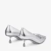 Scarlett 50 Silver Vintage Metallic Leather Pumps