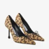 Scarlett 95 Natural Leopard Print Pony Pumps