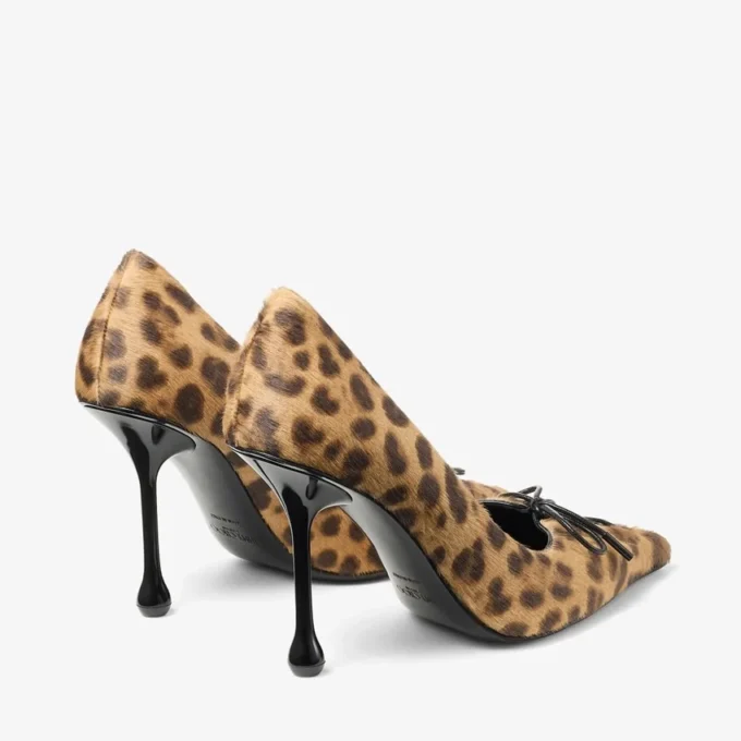 Scarlett 95 Natural Leopard Print Pony Pumps