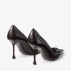 Scarlett 95 Sambuco Shiny Croc Embossed Leather Pumps