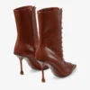 Scarlett Ankle Boot 85 Cognac Elaphe Printed Leather Ankle Boots