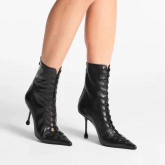 Scarlett Ankle Boot 95 Black Nappa Leather Boots