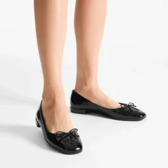 Scarlett Ballerina Black Soft Spazzolato Ballerina Flats