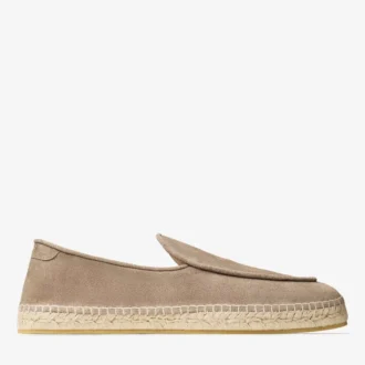 Shenton Espadrille Stone Velvet Suede Espadrilles