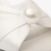 Siva Mule 50 Ivory Satin Mule with Pearl Embellishment