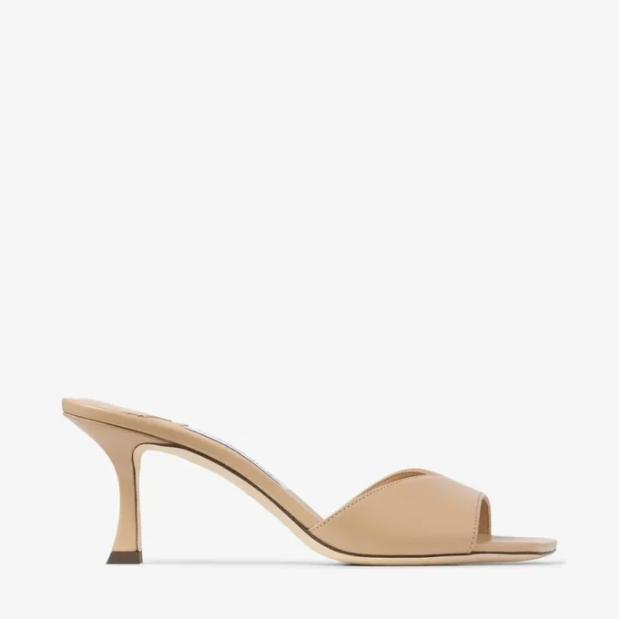 Skye 70 Chai Calf Leather Mule Sandals