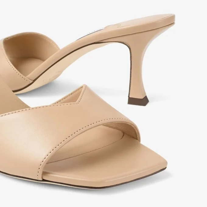 Skye 70 Chai Calf Leather Mule Sandals