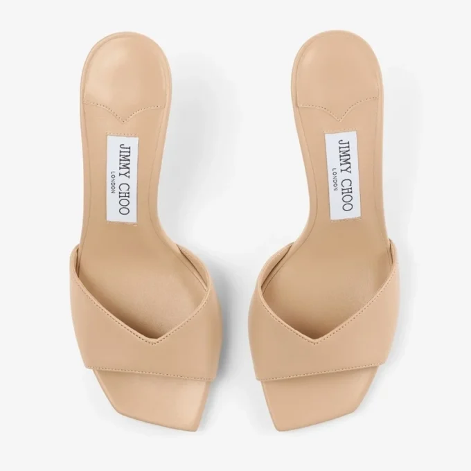Skye 70 Chai Calf Leather Mule Sandals