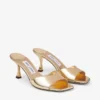 Skye 70 Gold Metallic Leather Sandals
