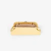 Skylar Gold Candy Wrap Leather Clutch with Square Jc Clasp