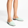 Slide Mint Nubuck Leather Mule