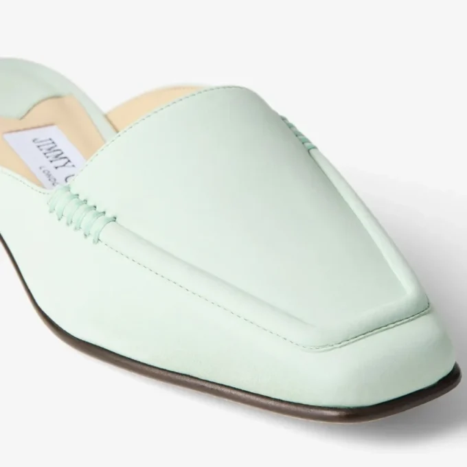 Slide Mint Nubuck Leather Mule