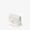 Soft Bow Mini Bag Ivory Satin Mini Bag with Crystal Bow