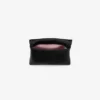 Soft Card Holder with Chain Black Satin Cardholder with Crystal Bow