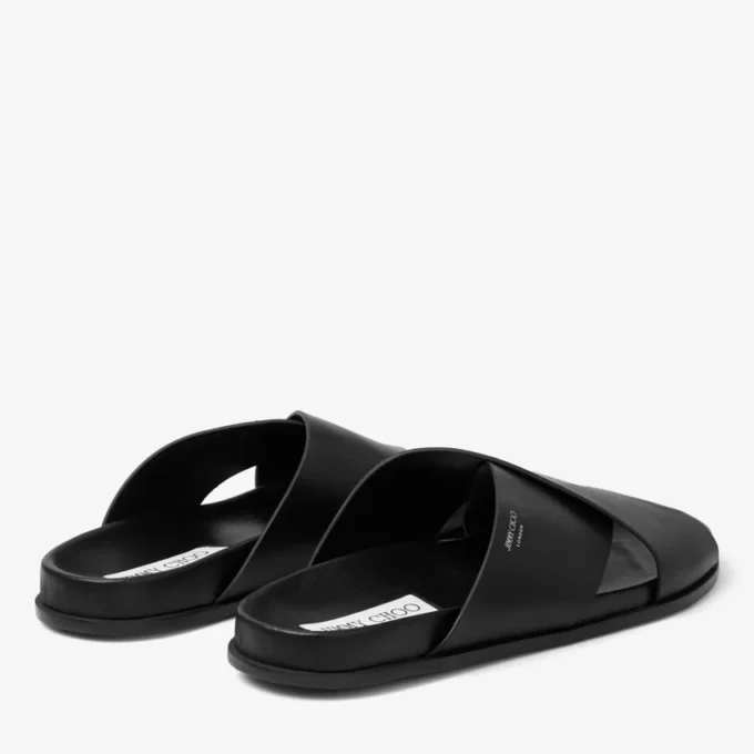 Sol Slide Black Vachetta Leather Slides