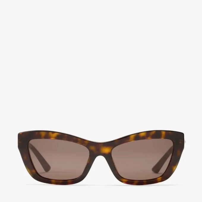 Solene Brown Havana Cat Eye Sunglasses