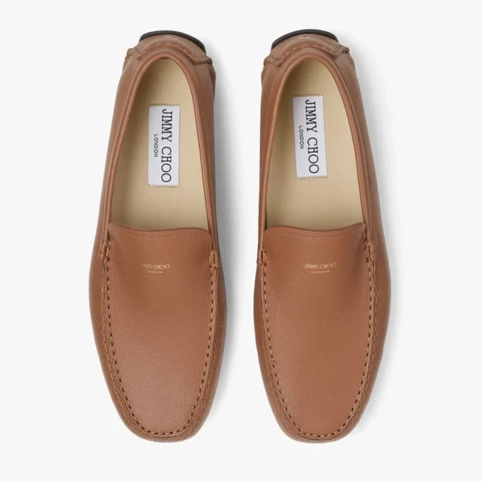 Stanly Driver Tan Tumbled Calf Leather Driver
