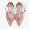 Stevie 100 Silky Blush Satin Crystal Pumps