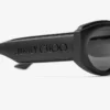 Sue Matte Black Oval Sunglasses