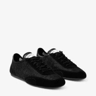 Sunny F Black Leather Mix and Jimmy Choo Lace Low Top Trainers