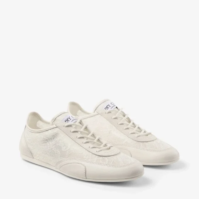 Sunny F Latte Leather Mix and Jimmy Choo Lace Low Top Trainers
