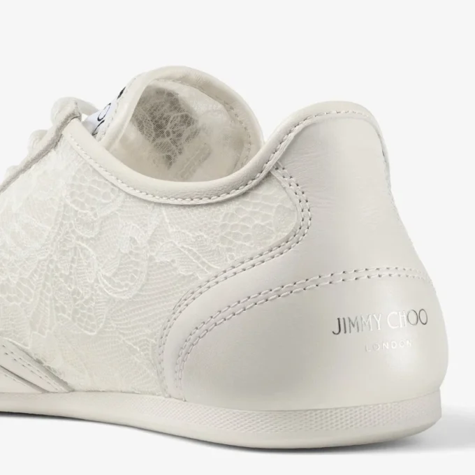 Sunny F Latte Leather Mix and Jimmy Choo Lace Low Top Trainers
