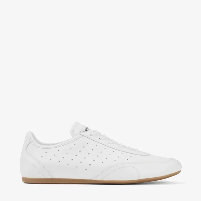 Sunny F White and Gum Leather Mix Low Top Trainers